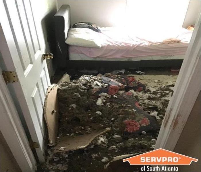 Fire damage bedroom in Atlanta, GA